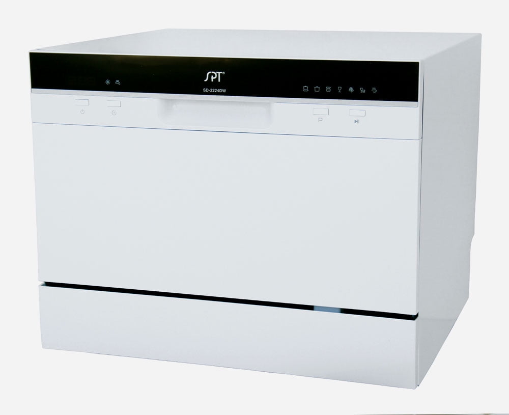 Sunpentown SD-2224DWA Energy Star Countertop Dishwasher with Delay Start & LED, White