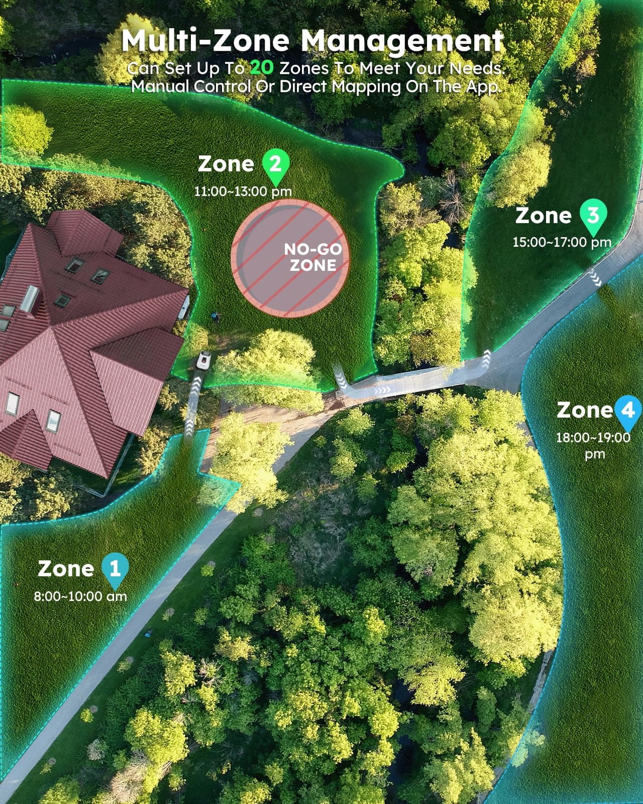  ANTHBOT Genie1000 Robotic Lawn Mower,Max 0.5 Acre,RTK and 4-Camera Vision Obstacle Avoidance