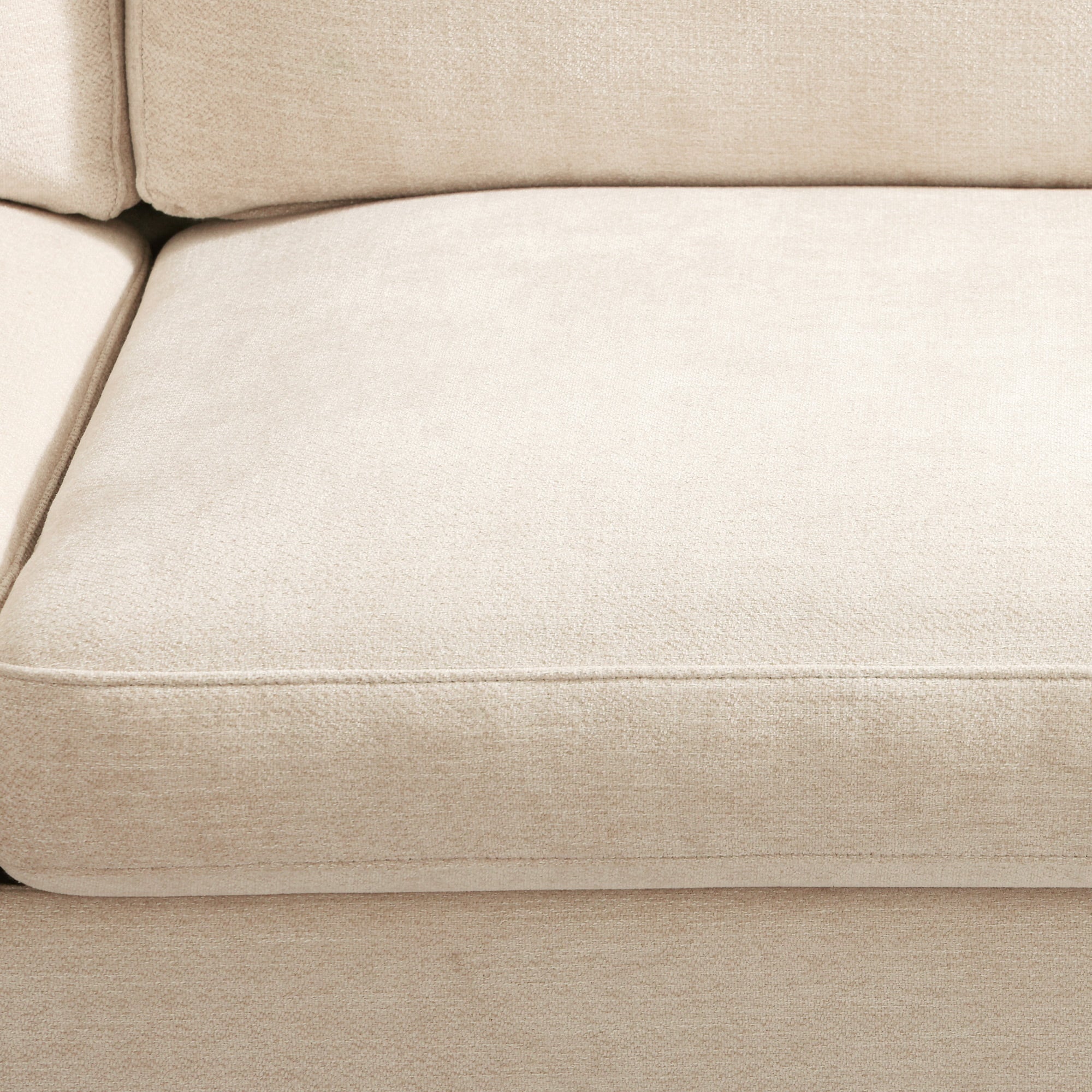 Poshby 71.25''W Loveseat 2 Seater Couch Sofa with Chenille Material, Modern for Living Room, Beige