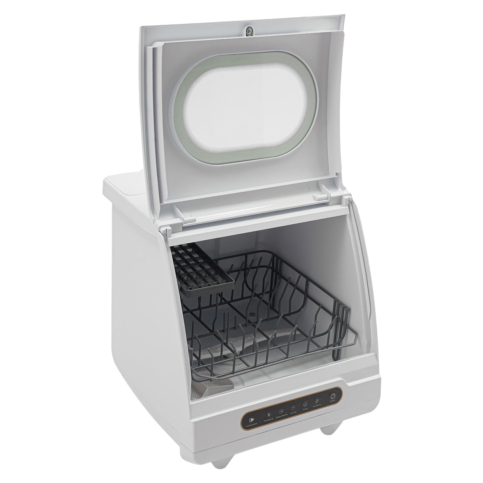 Portable Countertop Dishwasher 5 Washing Programs with Water Tank Leak-Proof Dry