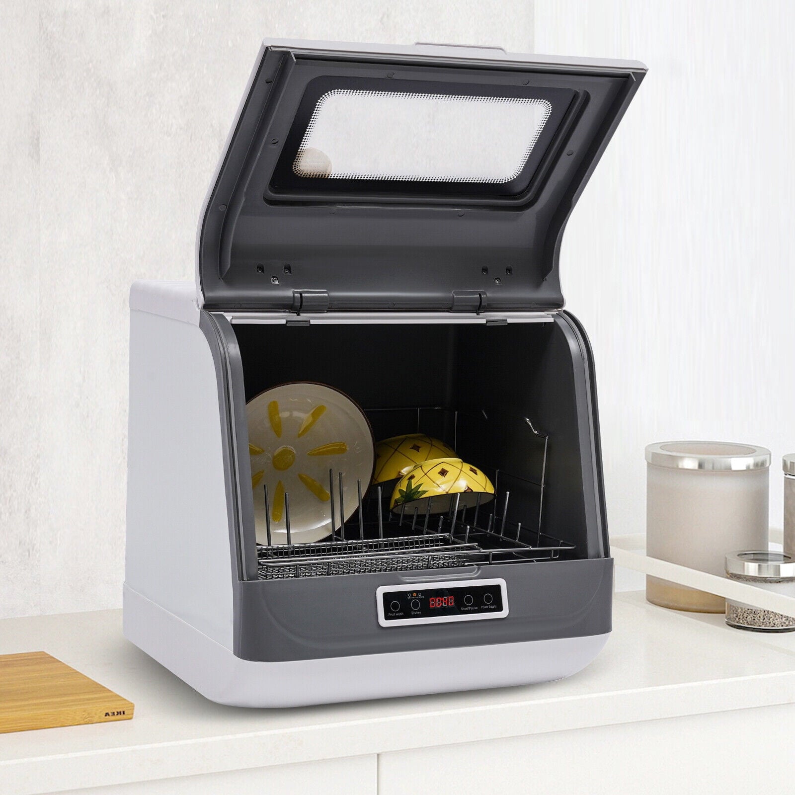 Countertop Dishwasher, Portable Countertop Dishwasher, Mini Dishwasher for Small Households, Apartments, Boats, and Campers/ RVS with Limited Space