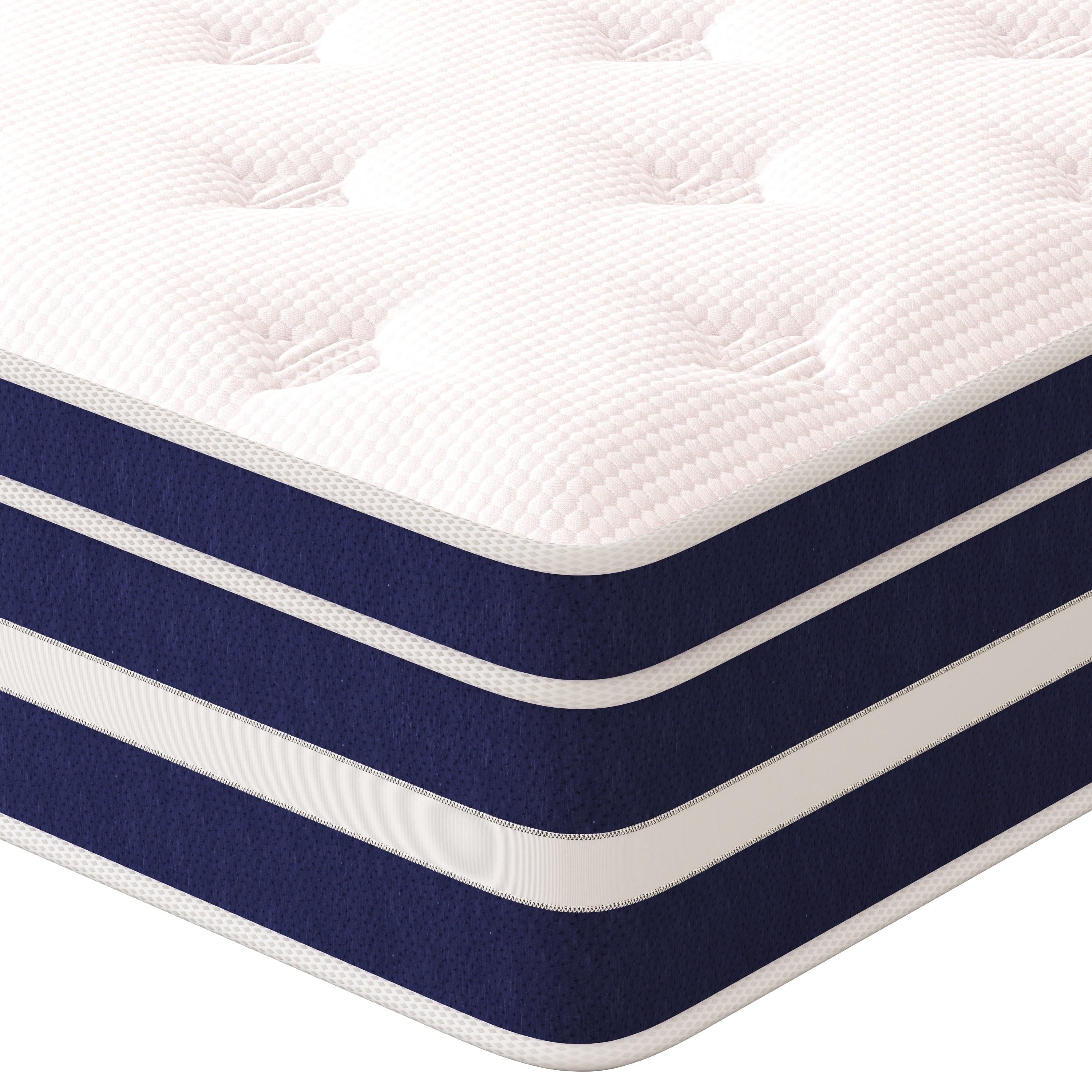 GUUKIN 12 inch Queen Mattress, Memory Foam & Spring Hybrid Medium Comfort Queen Size in a Box,Adult