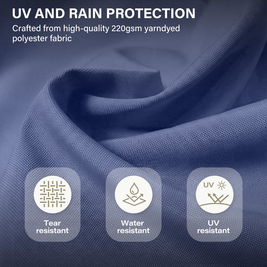 LAUSAINT HOME Outdoor Patio Umbrella, 10 Feet Large Cantilever Windproof Offset Umbrella with 360-degree Rotation for Backyard,Pool,Lawn,Deck,Gray